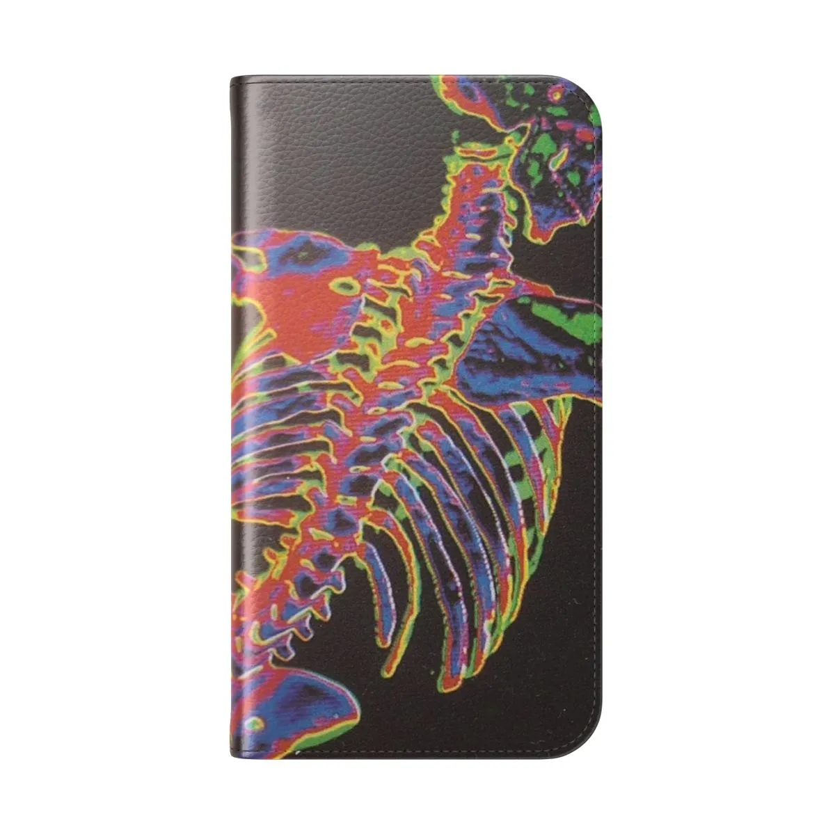 Chic Skeleton-Themed Flip Cover Phone Case