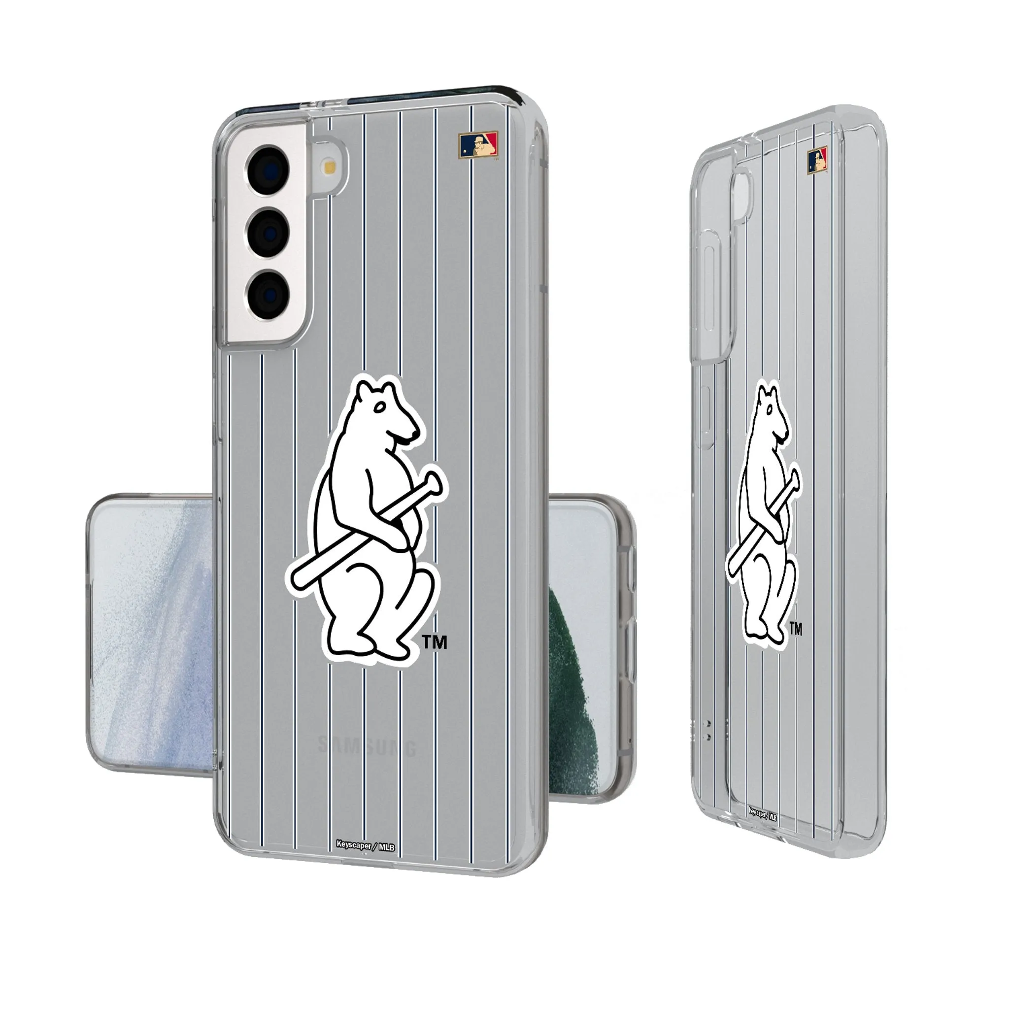 Chicago Cubs 1914 - Cooperstown Collection Pinstripe Clear Phone Case