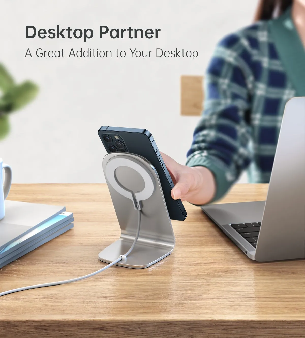 CHOETECH MIX00117SL Magasafe Fast Wireless Charger Stand Holder For iPhone 13/12 (H047 T517)