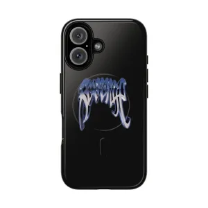 Chrome Black Magnetic Tough Phone Case for Music Fans