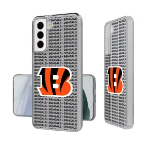 Cincinnati Bengals Text Backdrop Clear Phone Case