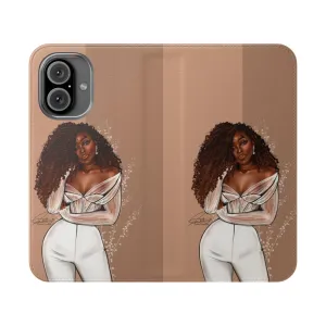 Cinnamon White Flip Cover Phone Case for Black Girl Magic