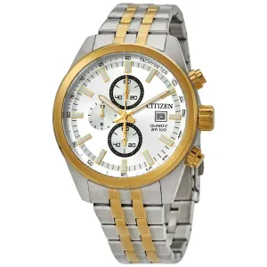 Citizen Chronograph Quartz Silver Dial Two-tone Men's Watch AN3624-51A