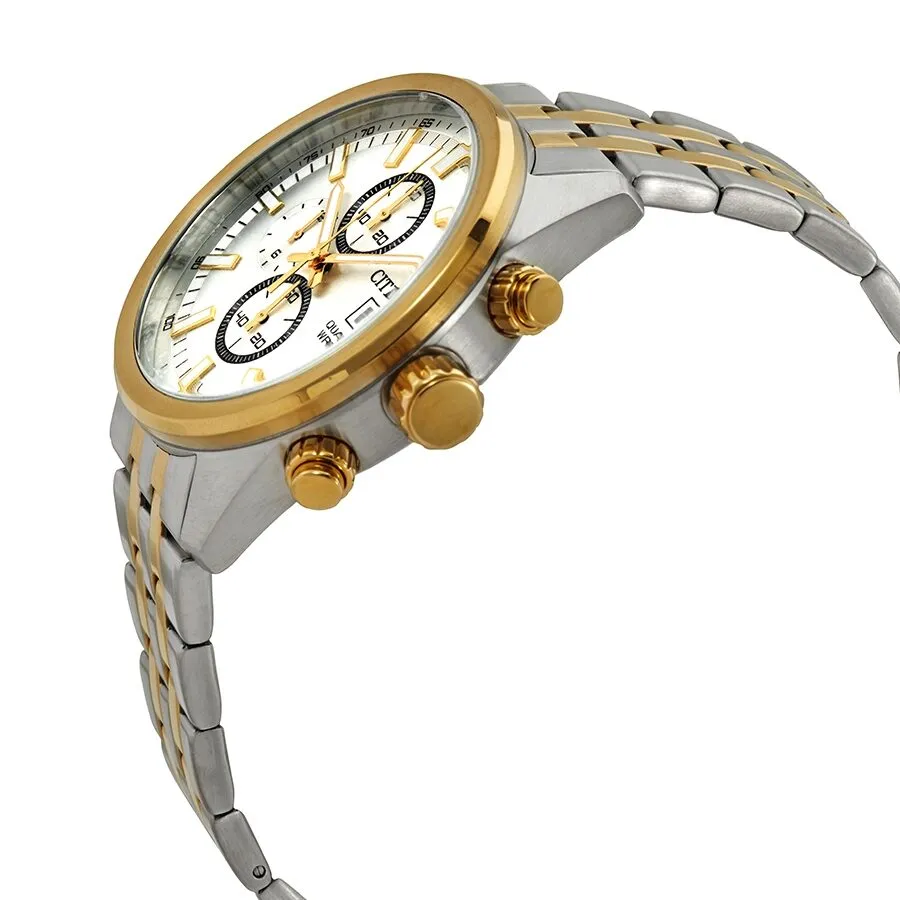 Citizen Chronograph Quartz Silver Dial Two-tone Men's Watch AN3624-51A