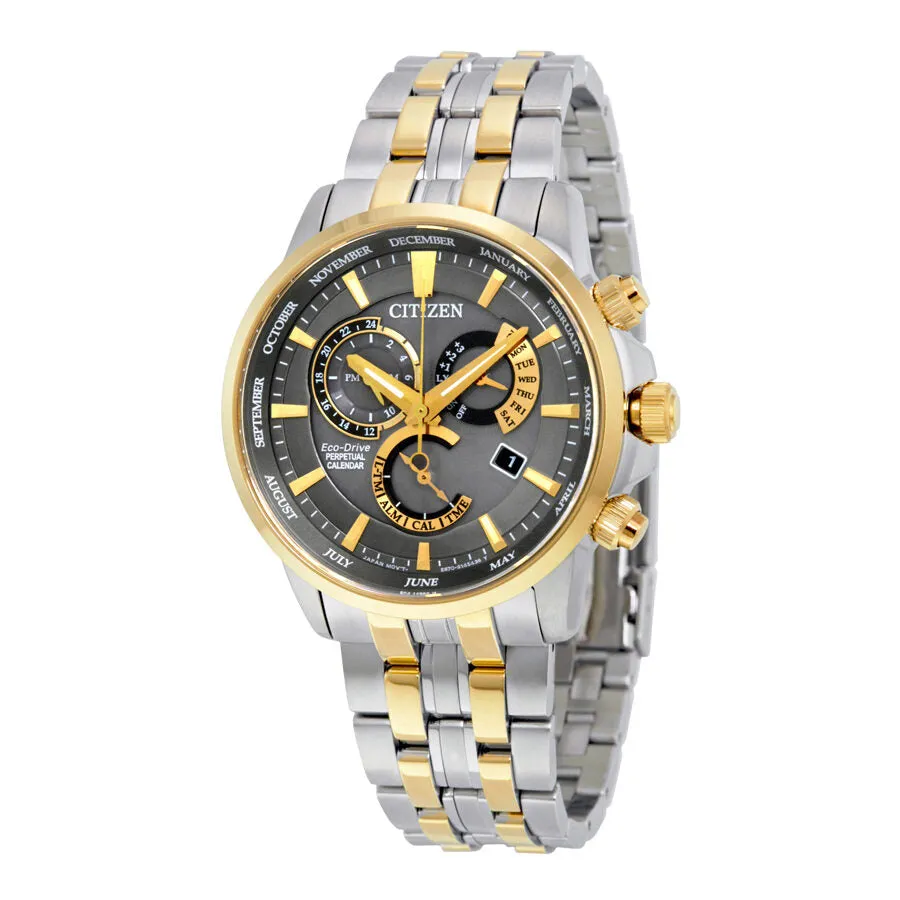 Citizen Perpetual Grey Dial Two-tone Men's Watch BL8144-54H