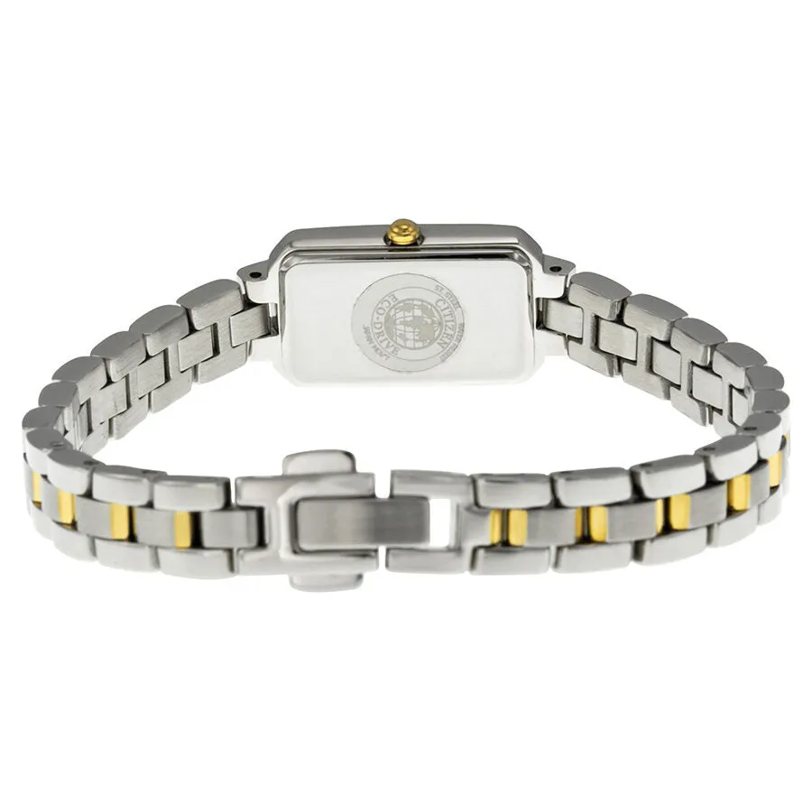 Citizen Silhouette Eco-Drive White Dial Two-Tone Stainless Steel Ladies Watch EG2784-58A