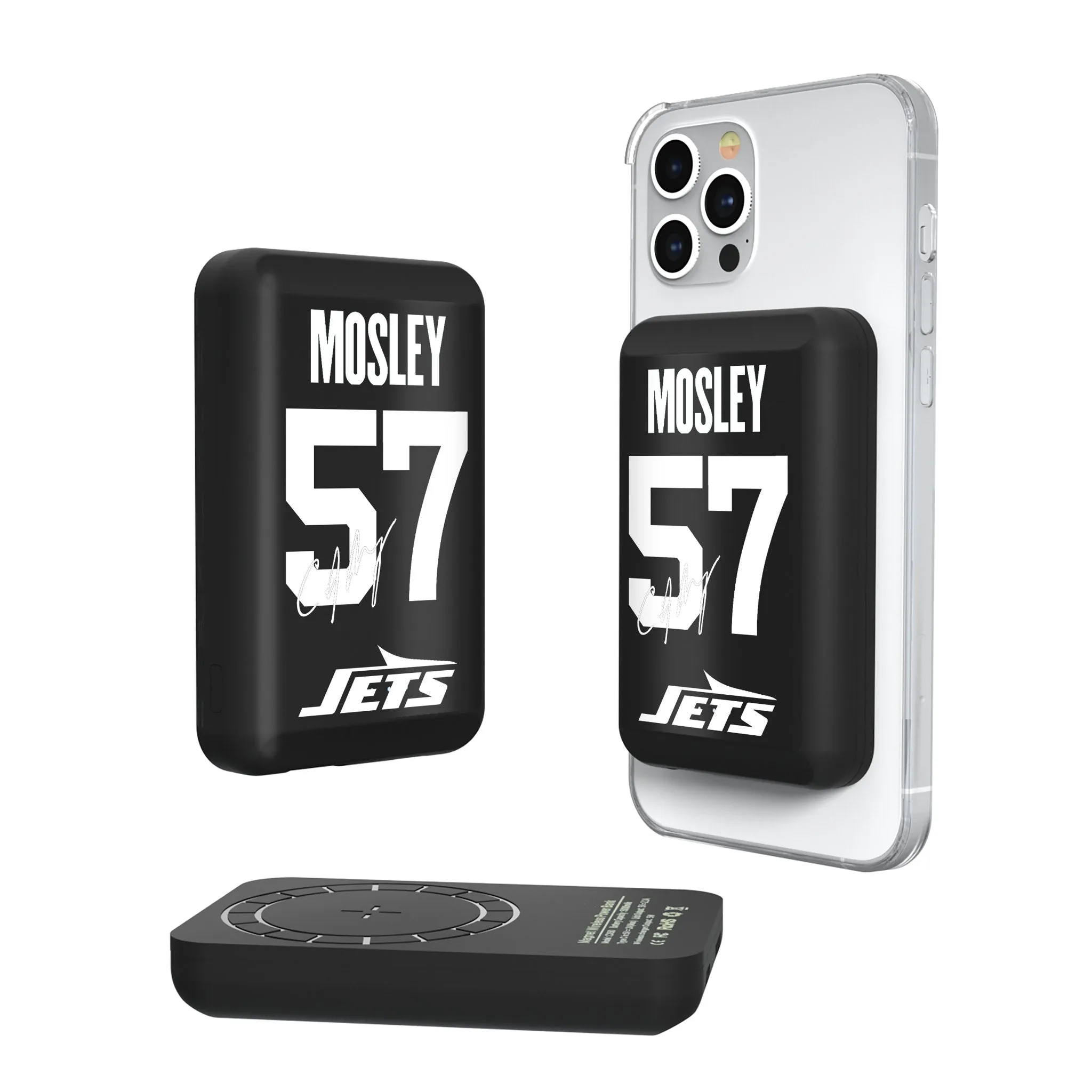C.J. Mosley New York Jets 57 Ready Wireless Mag Power Bank