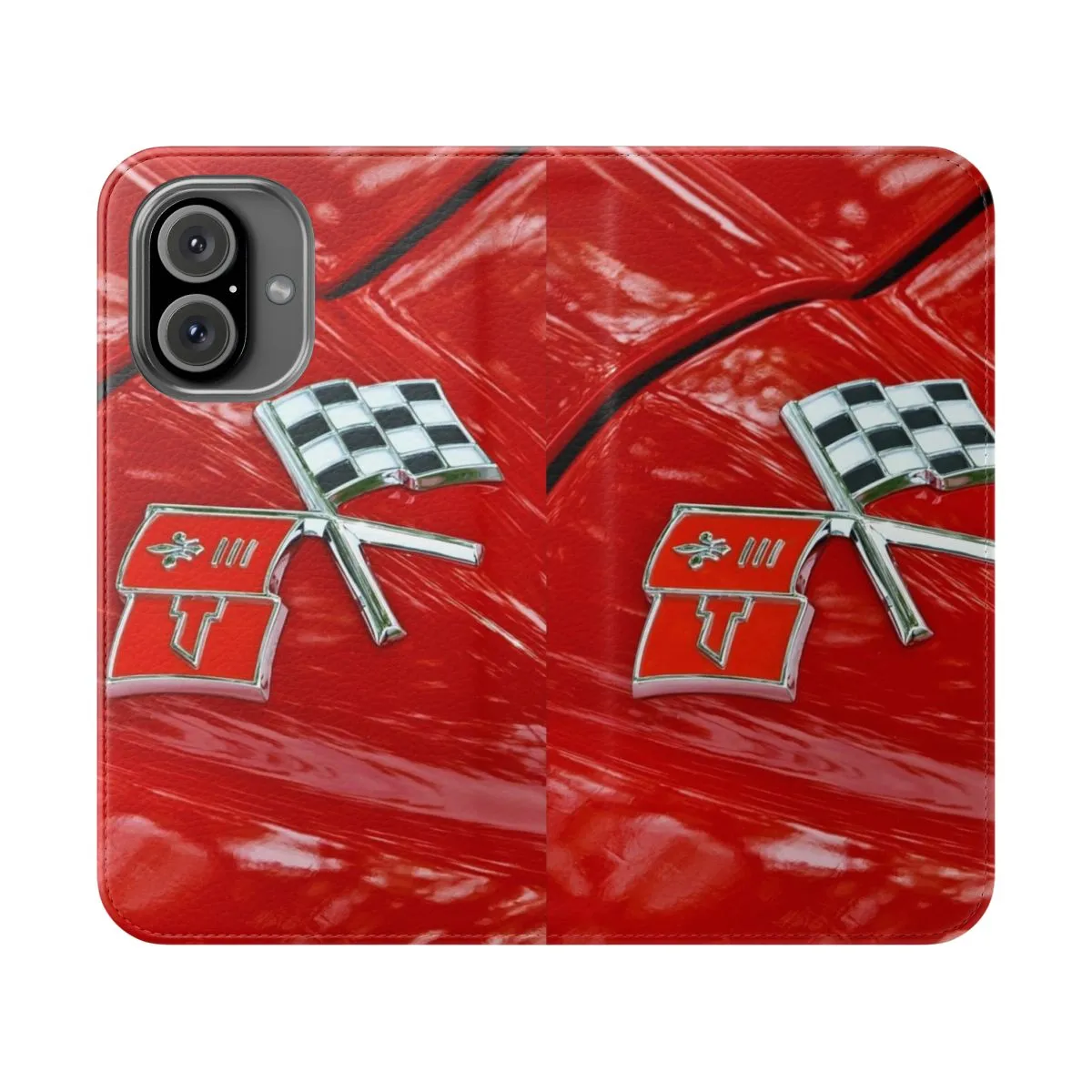 Classic Car Inspired Corvette Flags Phone Case