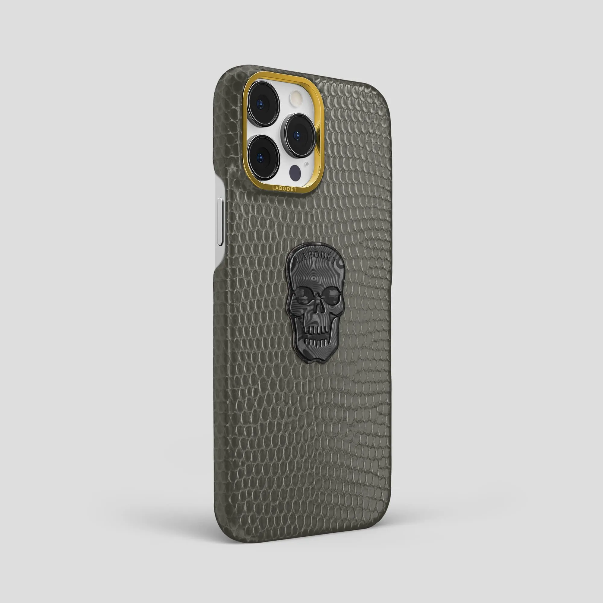 Classic Case With Carbon Skull For iPhone 14 Pro Max In Lizard