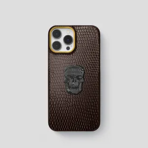 Classic Case With Carbon Skull For iPhone 15 Pro In Lizard