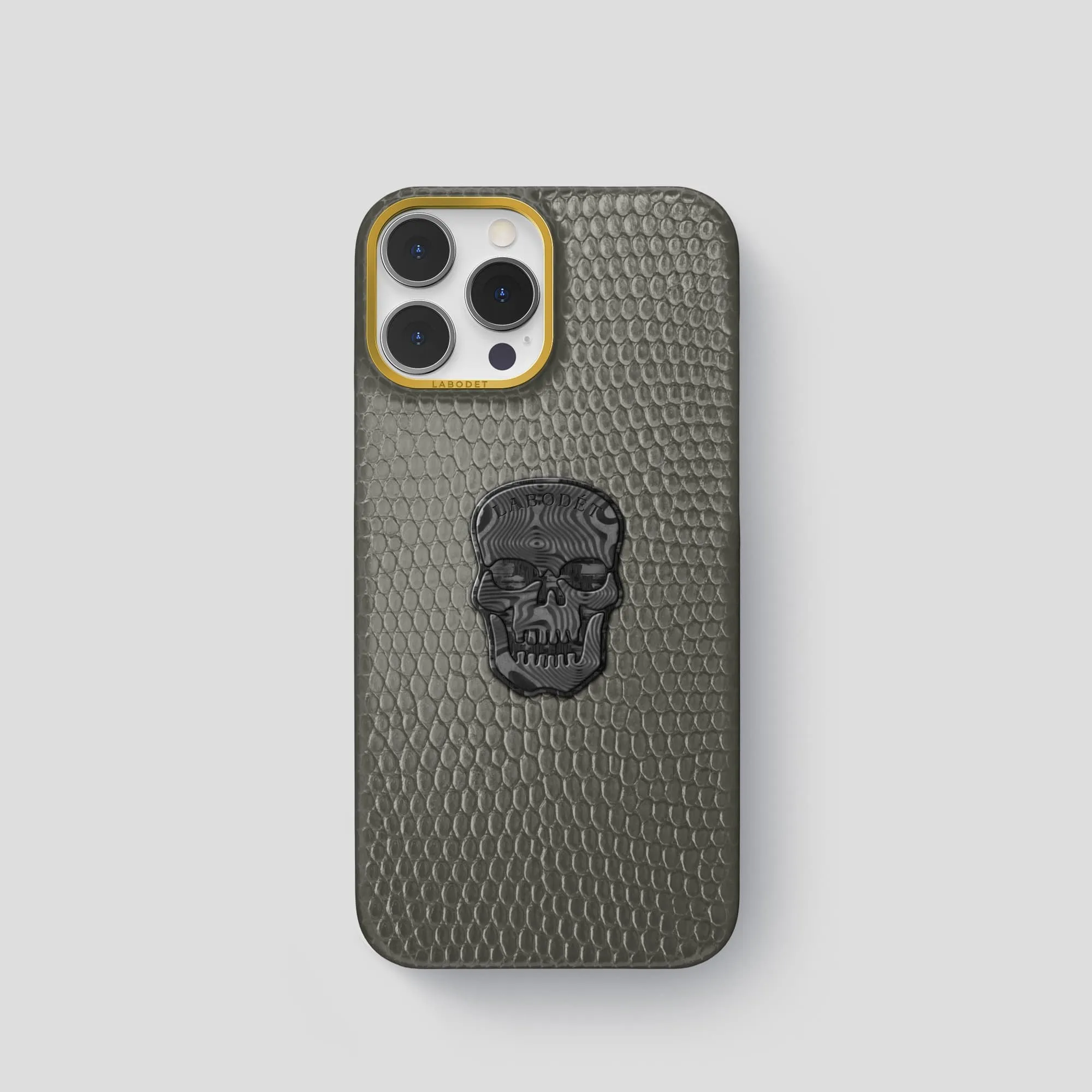 Classic Case With Carbon Skull For iPhone 15 Pro In Lizard