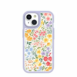 Clear Blooming Wild iPhone 15 Case With Lavender Ridge