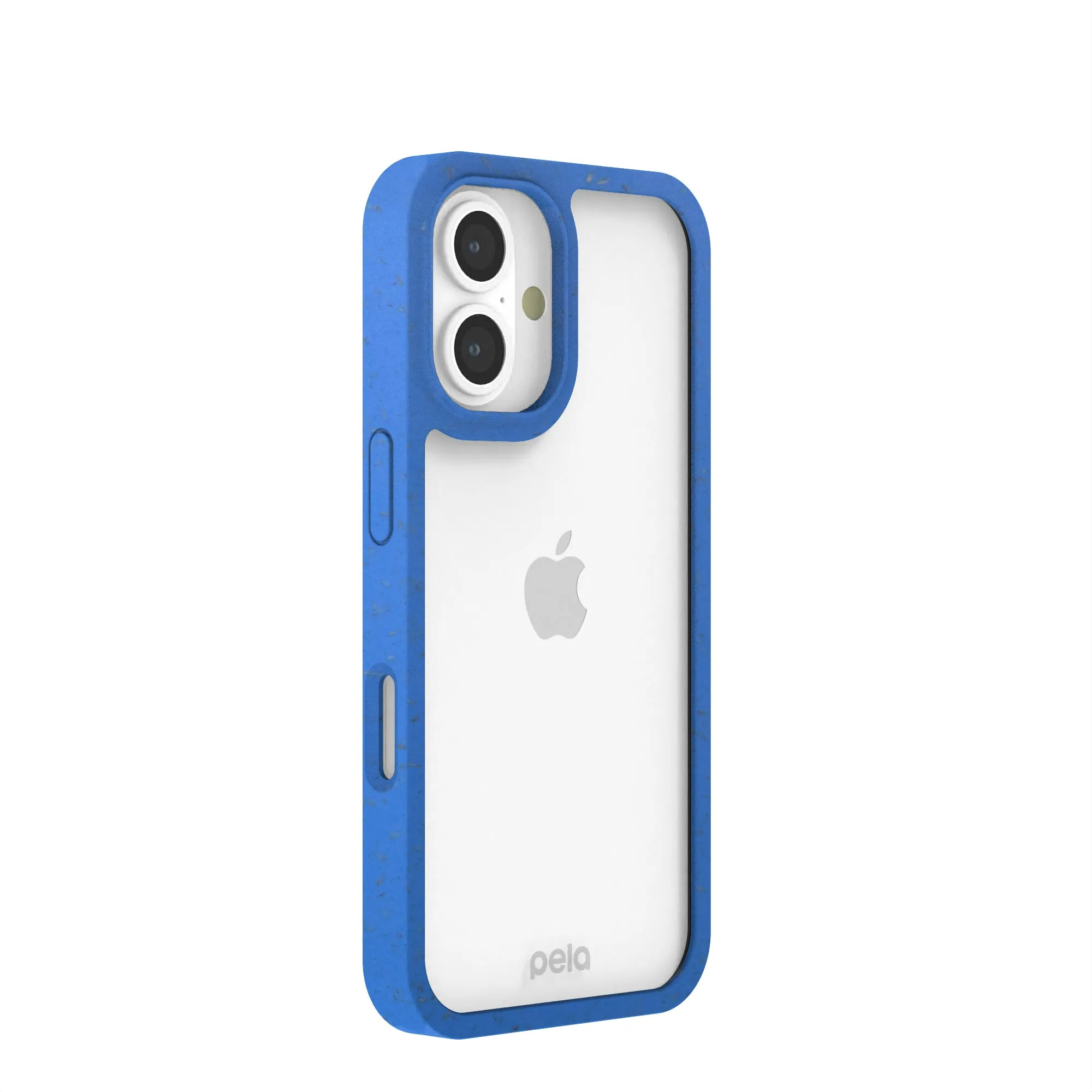 Clear iPhone 16 Case with Electric Blue Ridge