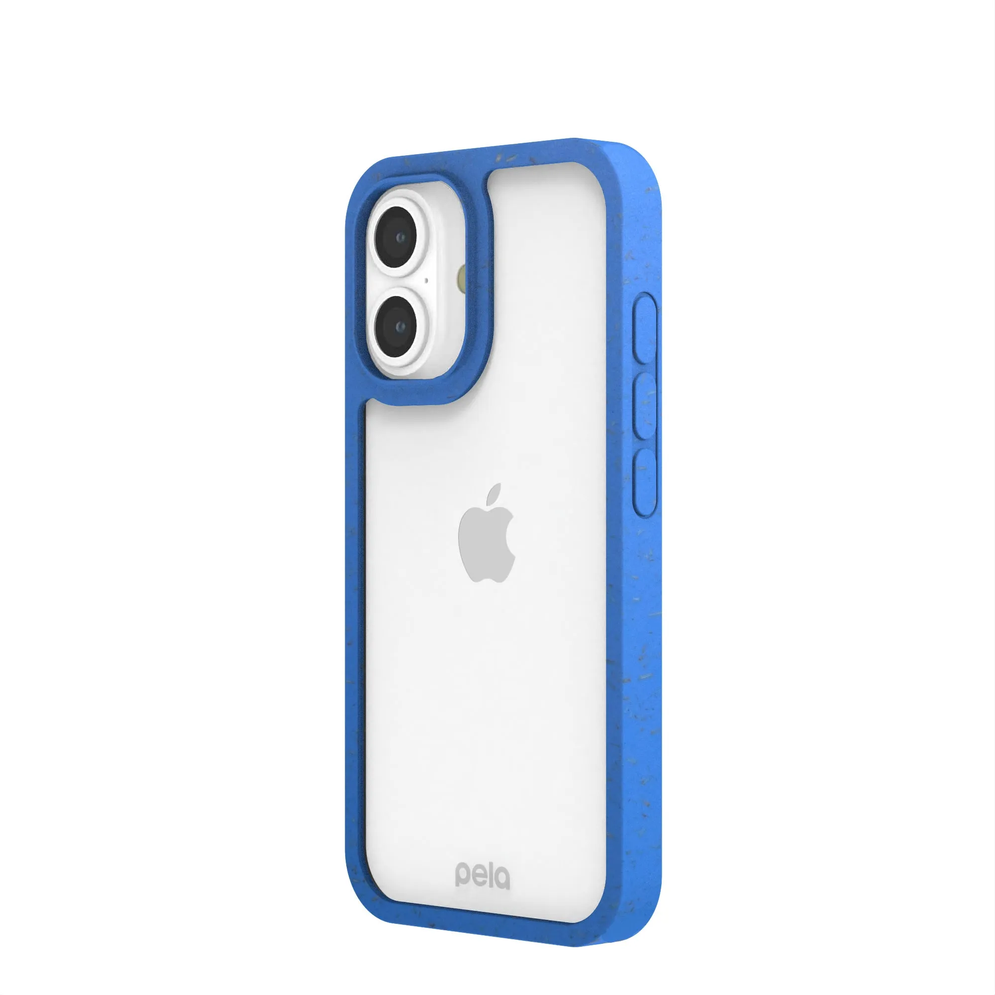 Clear iPhone 16 Case with Electric Blue Ridge