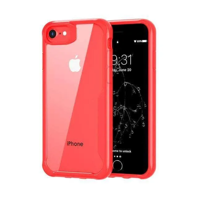 Clear iPhone SE 2020 4.7" Slim TPU PC Protective Shockproof Armor Cover