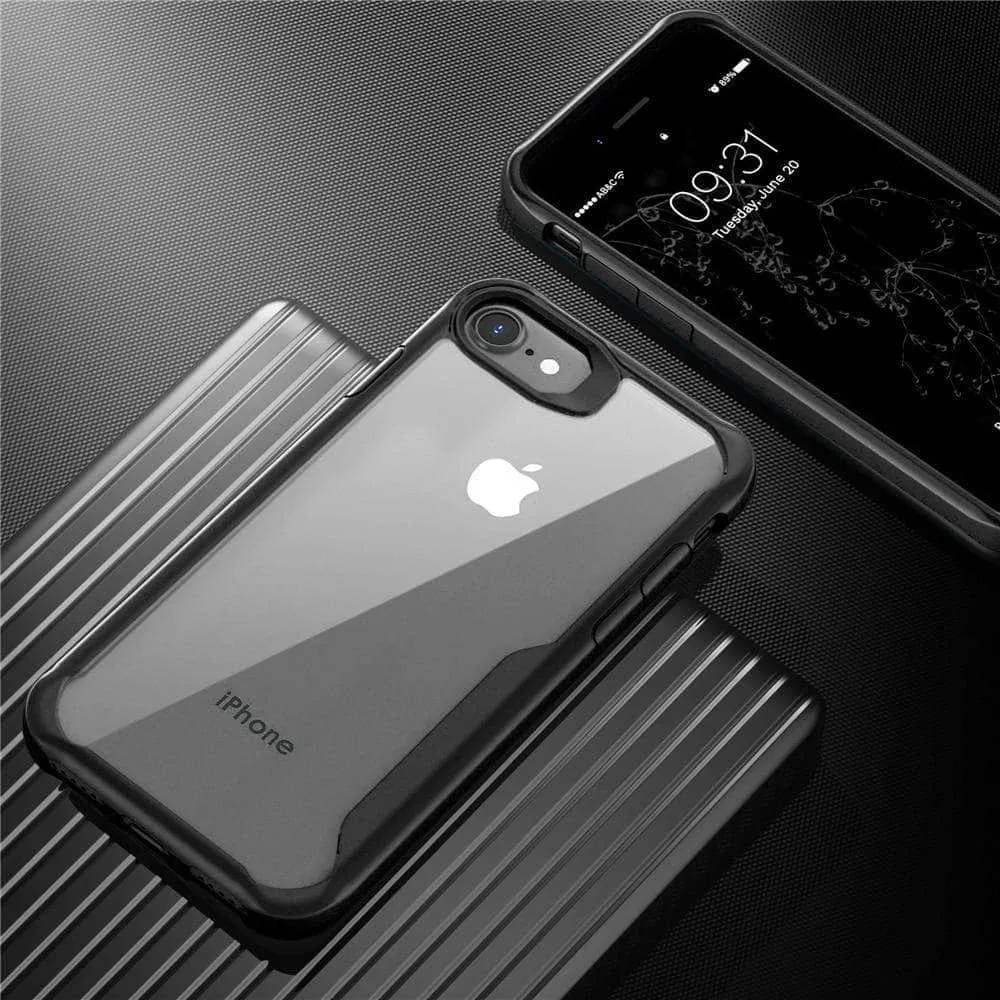 Clear iPhone SE 2020 4.7" Slim TPU PC Protective Shockproof Armor Cover