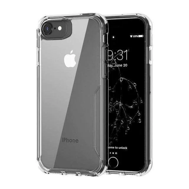 Clear iPhone SE 2020 4.7" Slim TPU PC Protective Shockproof Armor Cover