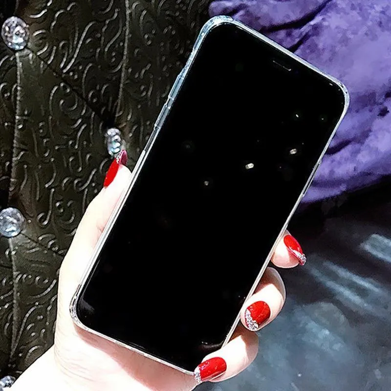Clear Phone Case Thin Slim Transparent Diamond Stander