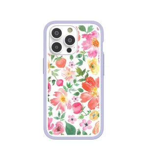 Clear Prairie Florals iPhone 14 Pro Case With Lavender Ridge