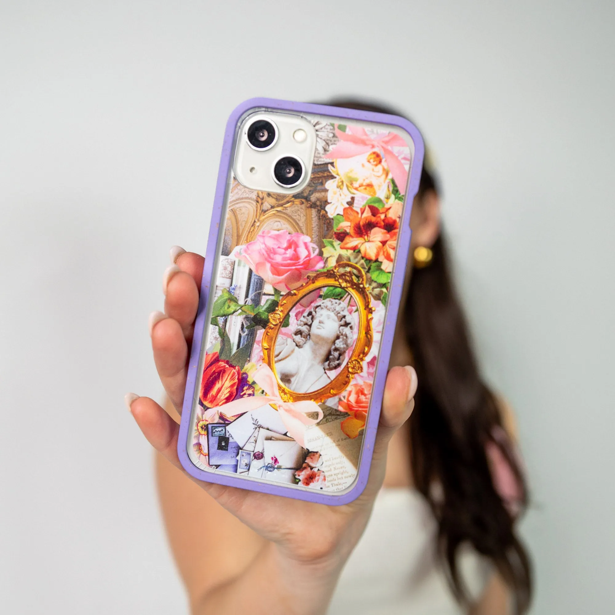 Clear Romanticized iPhone 13 Pro Max Case With Lavender Ridge