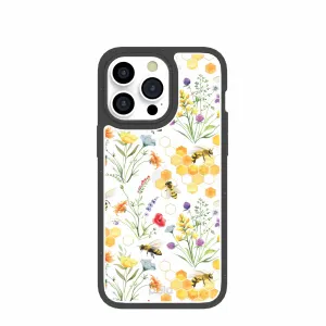 Clear Sweet Bees iPhone 15 Pro Max Case With Black Ridge