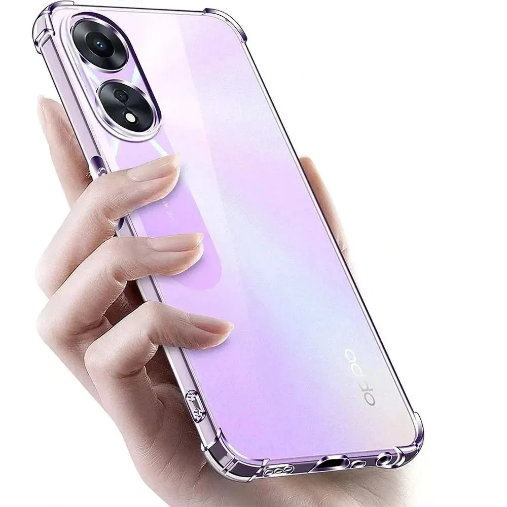 Clear TPU Silicone Phone Case for OPPO A98 A80 A79 A78 A77 A60 A58 A57 A40 A38 A18 A3 Pro Protective Thin Shell Cover