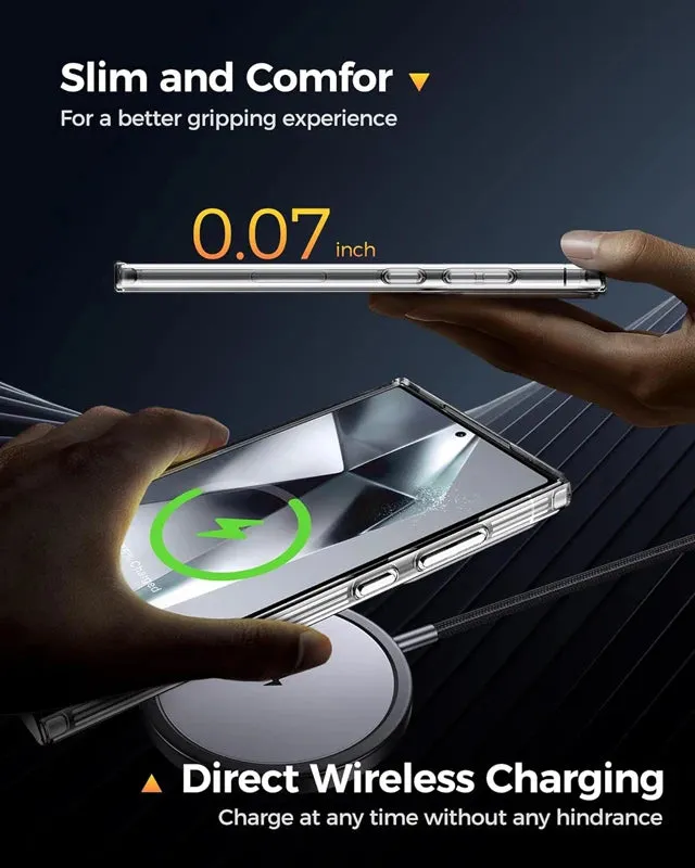 Clear Ultra Thin Silicone Phone Case Cover for Samsung Galaxy S24 S23 S22 S21 Ultra FE Plus A14 A34 A54 5G Soft TPU Protection