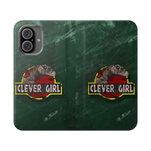 Clever Dinosaur Lover Flip Cover Phone Case