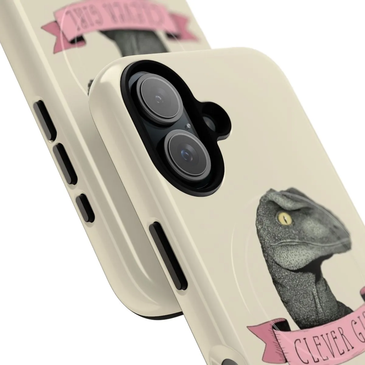 Clever Raptor Dinosaur Phone Case - '90s Inspired Pastel Decor