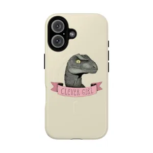Clever Raptor Dinosaur Phone Case - '90s Inspired Pastel Decor