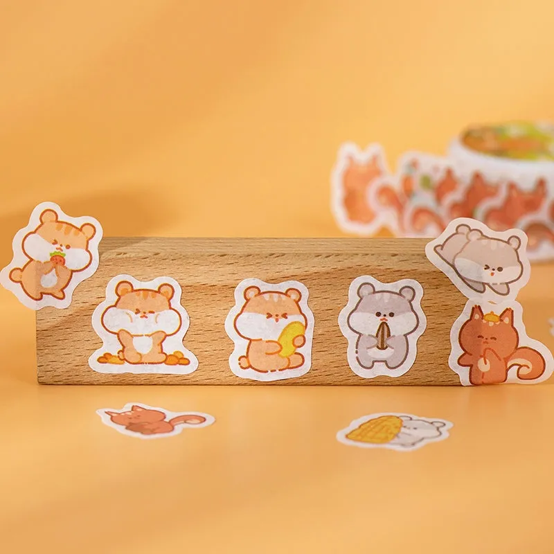 Cloud Zoo Cute Cartoon Animal Washi Sticker Roll