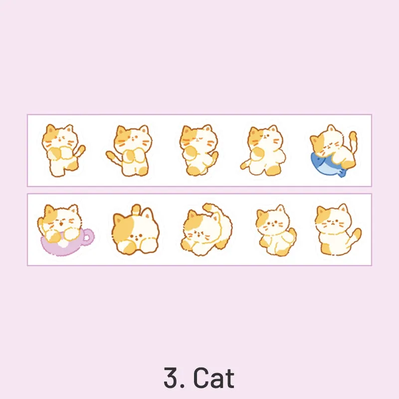 Cloud Zoo Cute Cartoon Animal Washi Sticker Roll