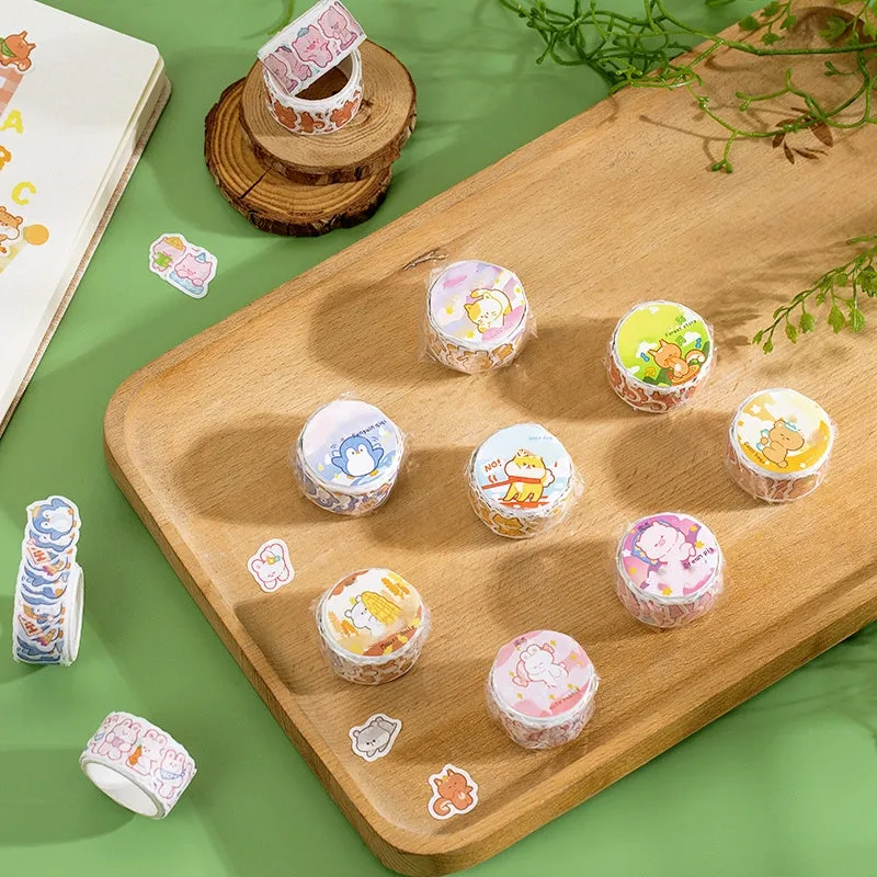 Cloud Zoo Cute Cartoon Animal Washi Sticker Roll