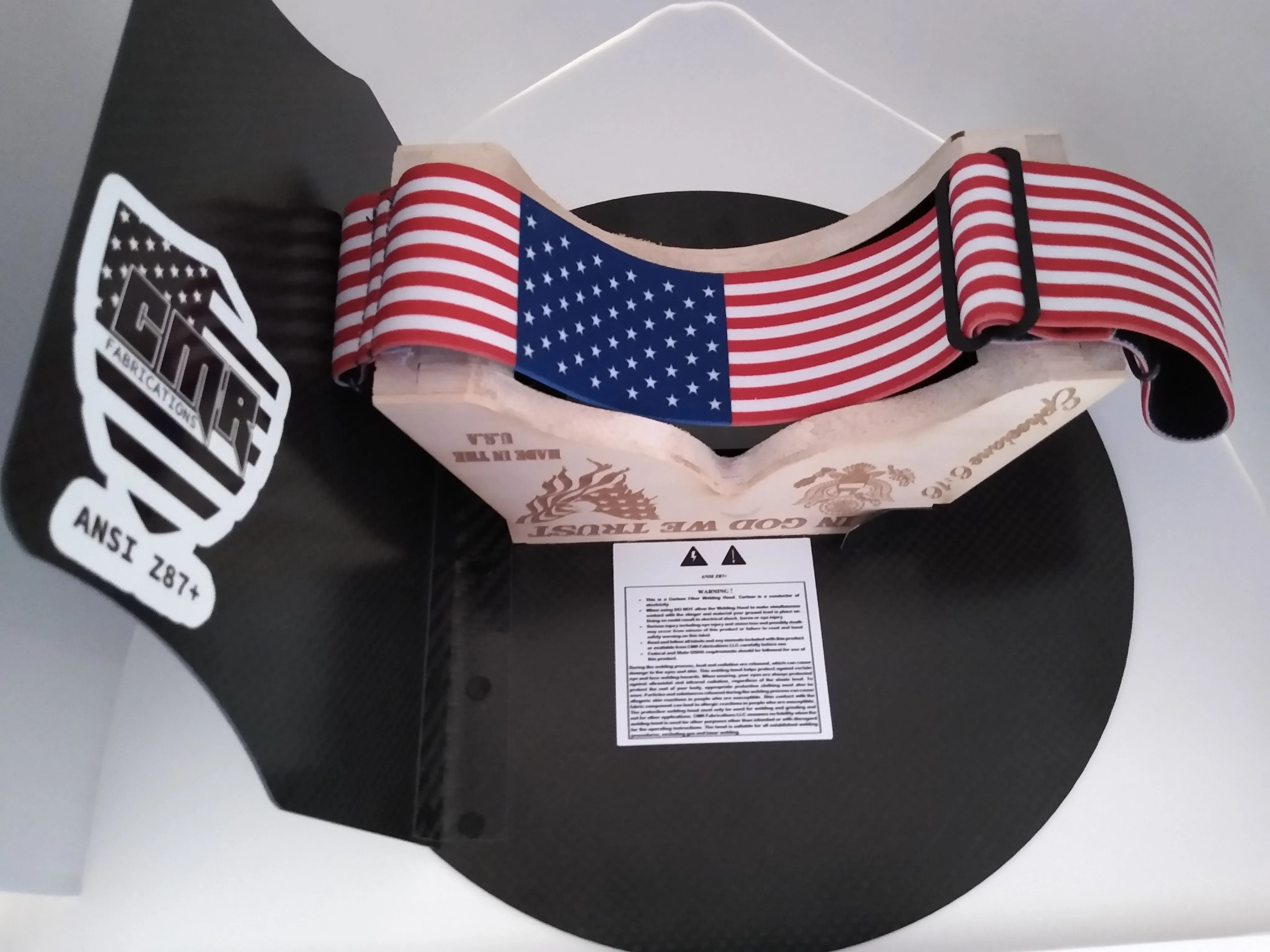 CMR Patriot Carbon Fiber Ultra-Light Pancake Welding Hood