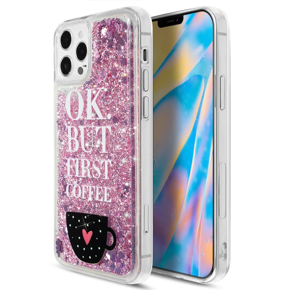 Coffee Lover Floating Glitter Case for iPhone