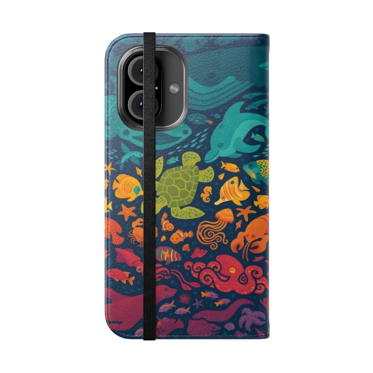 Colorful Aquatic Spectrum Flip Cover Phone Case