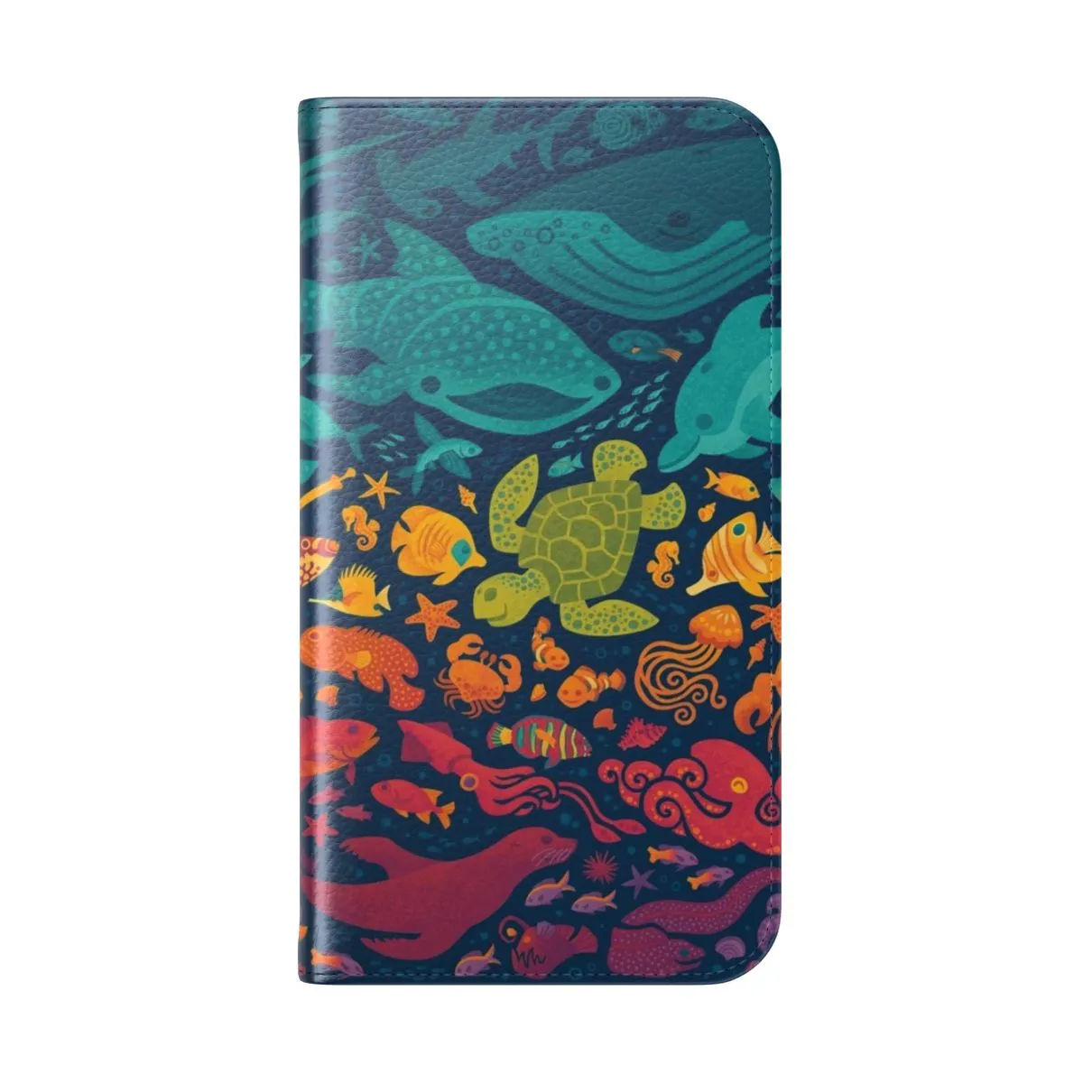 Colorful Aquatic Spectrum Flip Cover Phone Case
