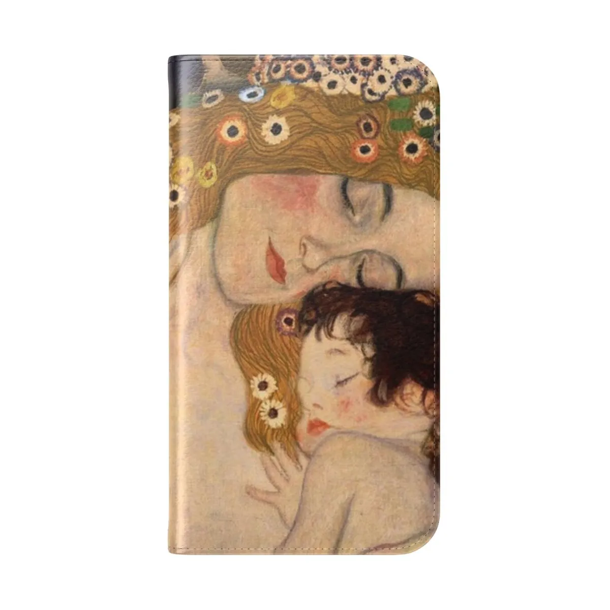 Colorful Art-Inspired Flip Cover Phone Case - Gustav Klimt's "The Three Ages of Woman"