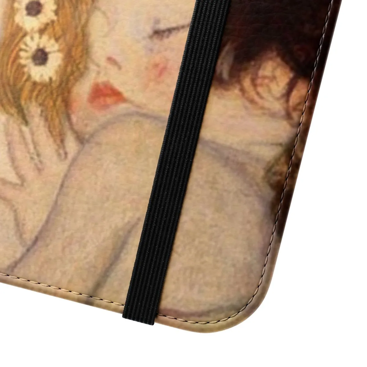Colorful Art-Inspired Flip Cover Phone Case - Gustav Klimt's "The Three Ages of Woman"