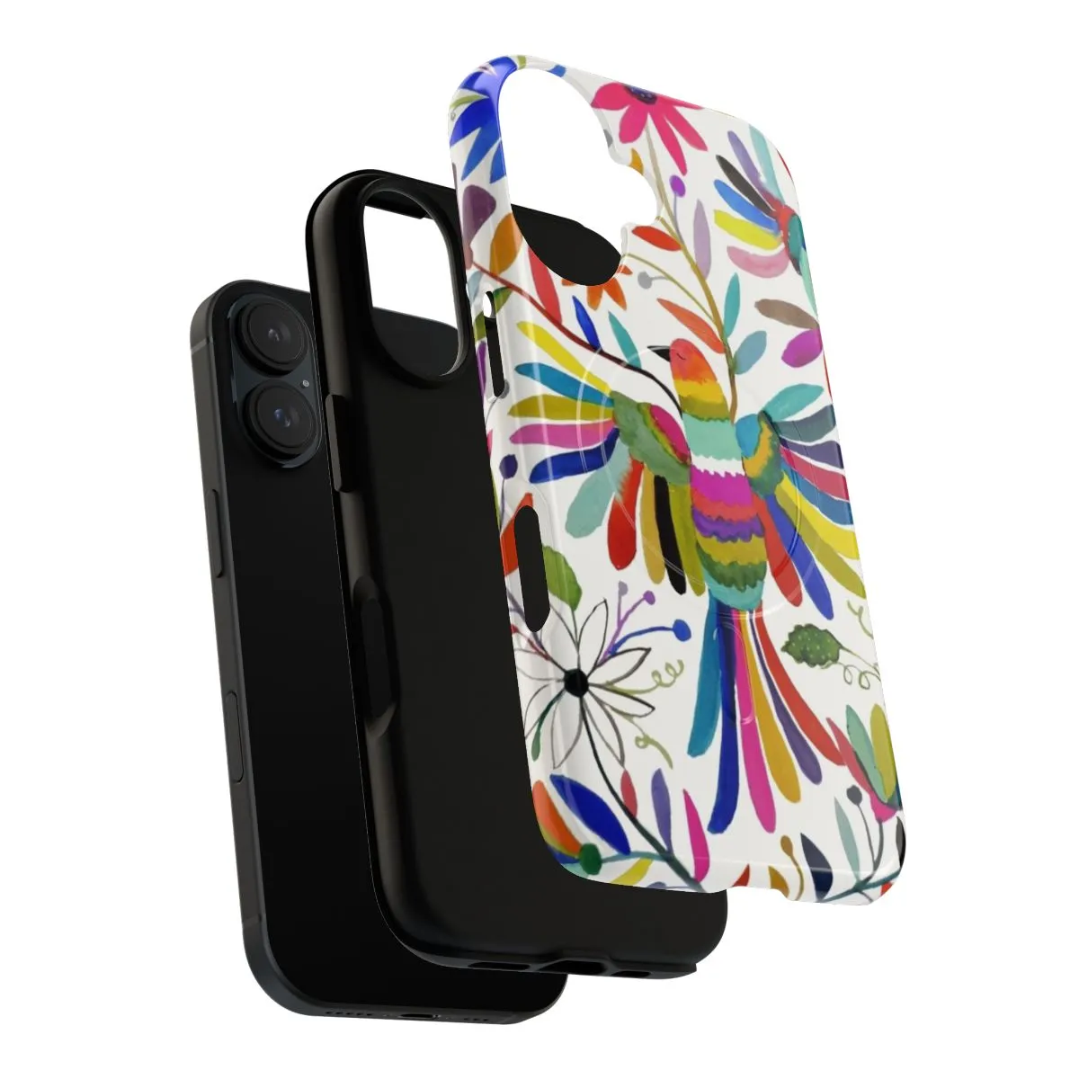 Colorful Bird Phone Case with Mexican Folk Art Design