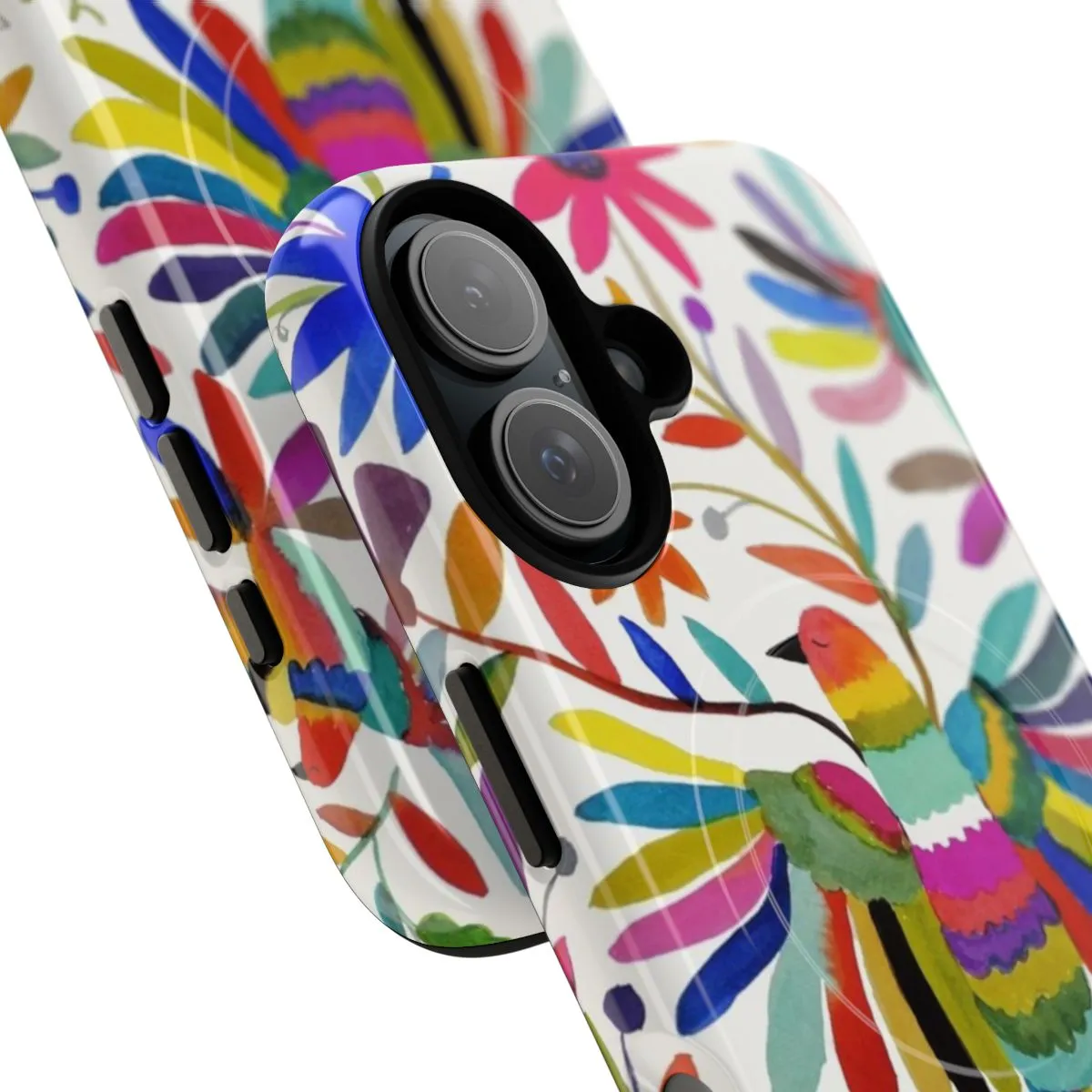 Colorful Bird Phone Case with Mexican Folk Art Design