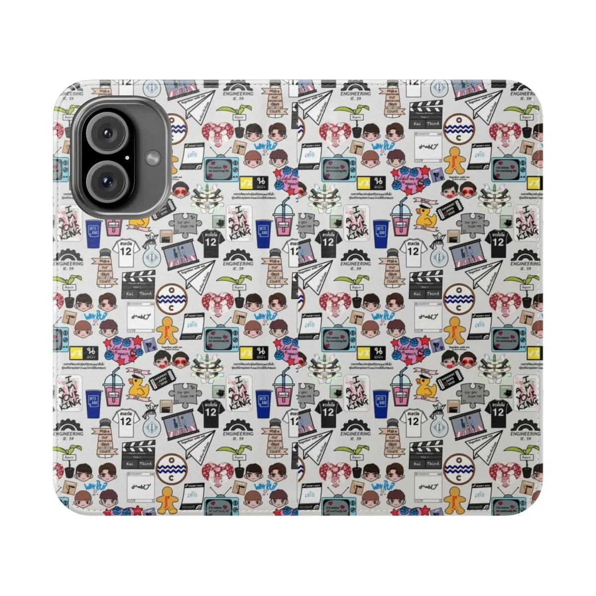Colorful BL-Inspired Flip Cover Phone Case