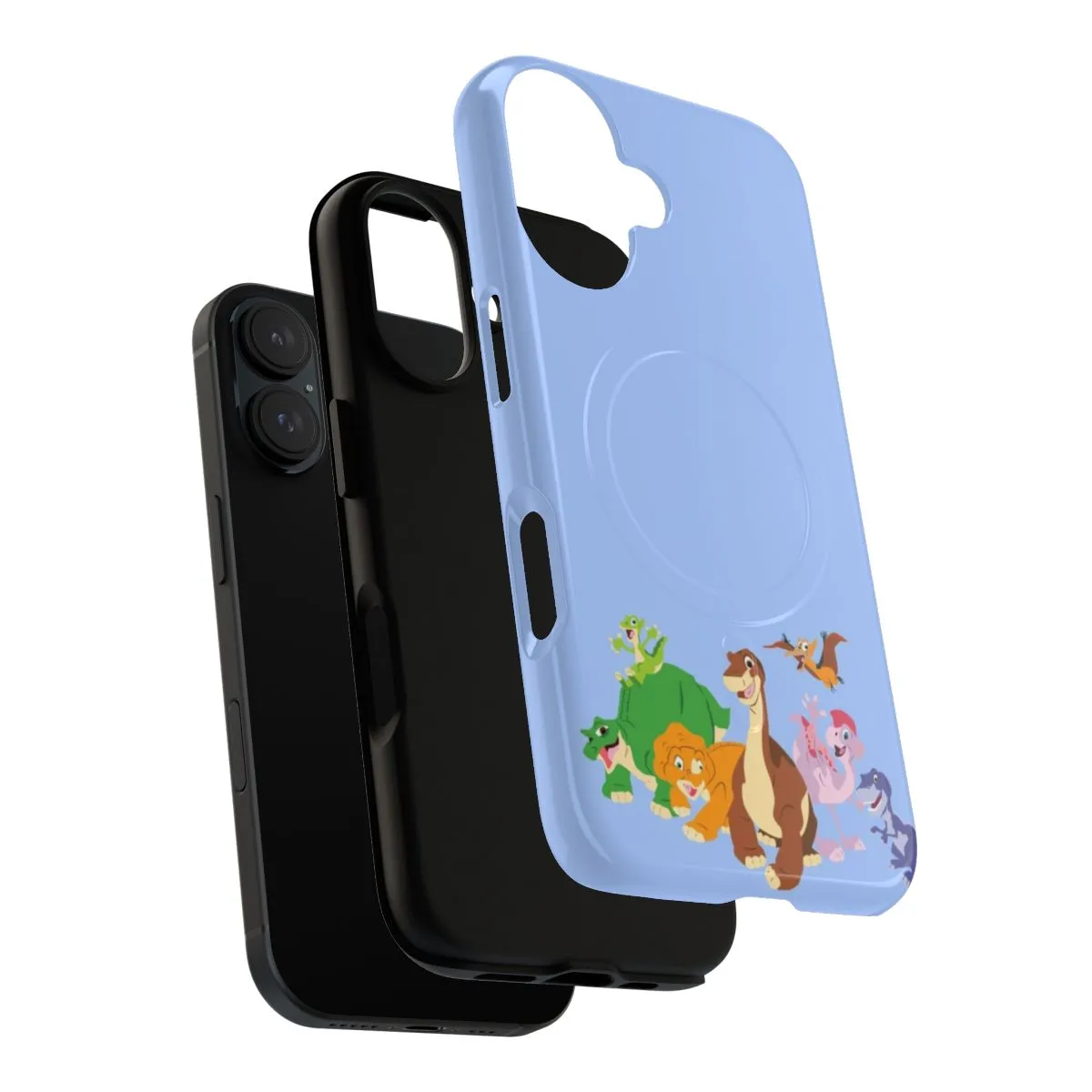 Colorful Cartoon Dinosaur Magnetic Tough Phone Case