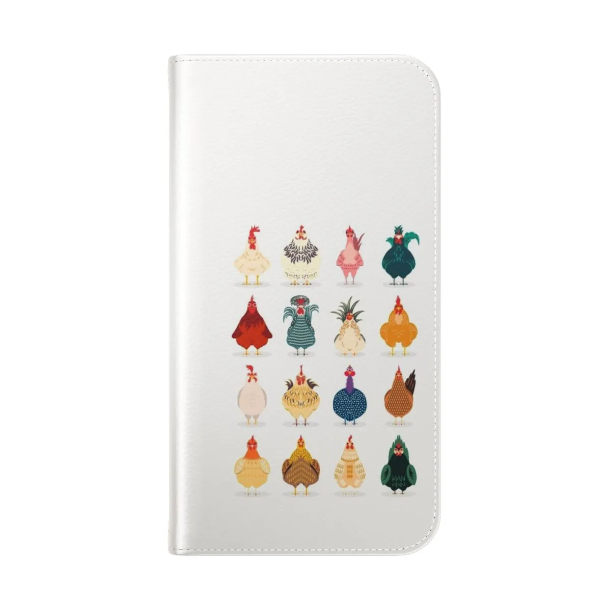 Colorful Chicken-Themed Flip Phone Case