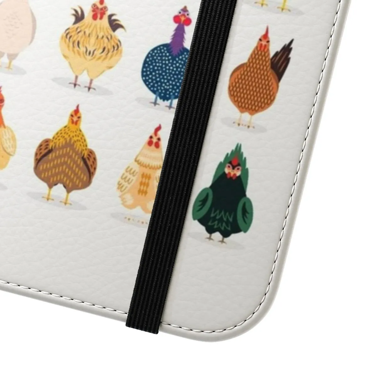 Colorful Chicken-Themed Flip Phone Case