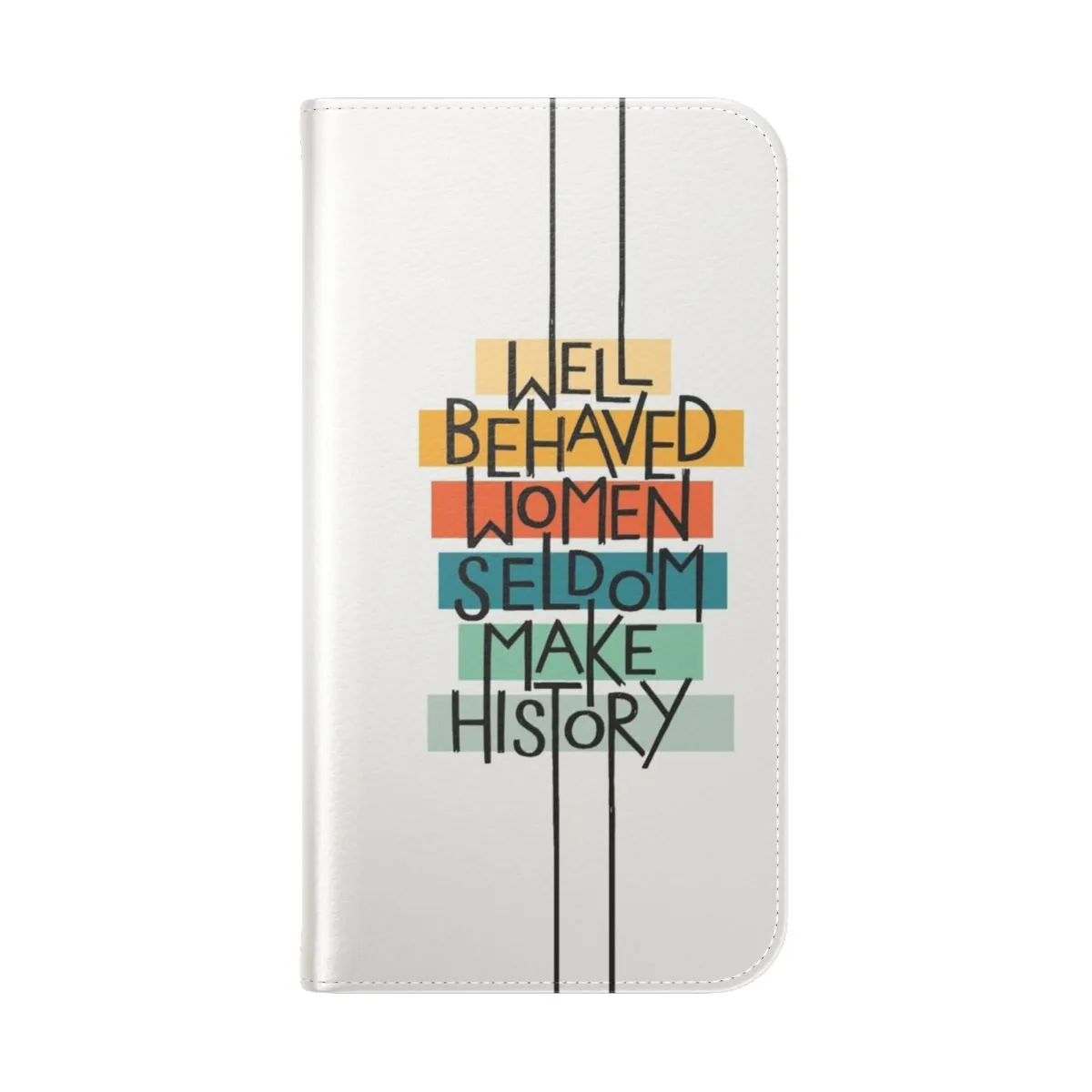 Colorful Feminist Flip Cover Phone Case with Inspirational Quote