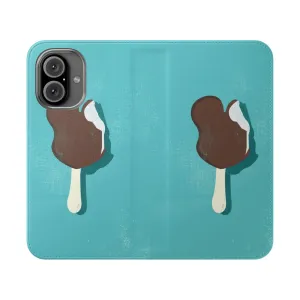 Colorful Flip Cover Phone Case with Cartoon Design