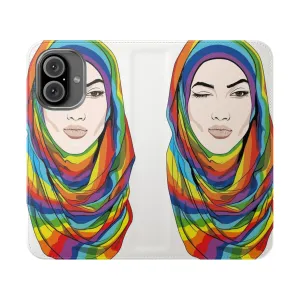 Colorful Hijab Inspired Flip Cover Phone Case