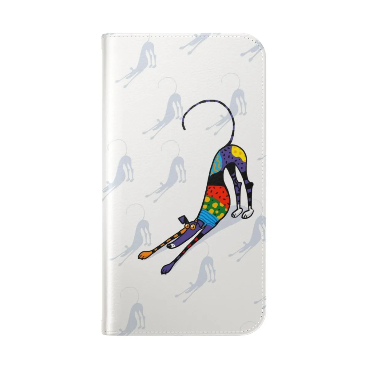Colorful Kaleidoscope Flip Cover Phone Case for Dog Lovers