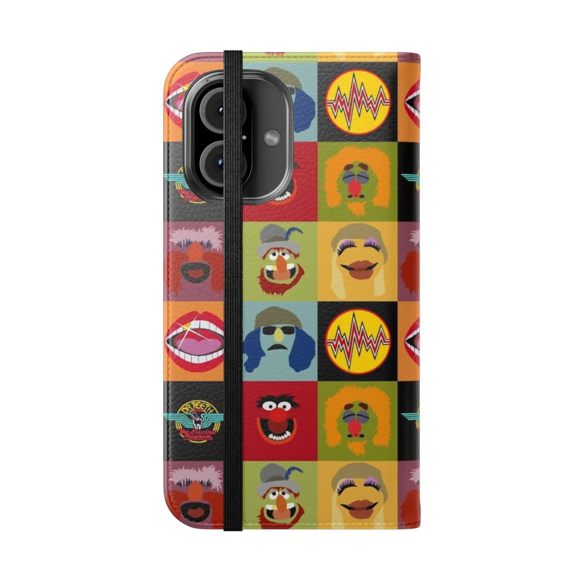 Colorful Muppets-Inspired Animal Flip Cover Phone Case